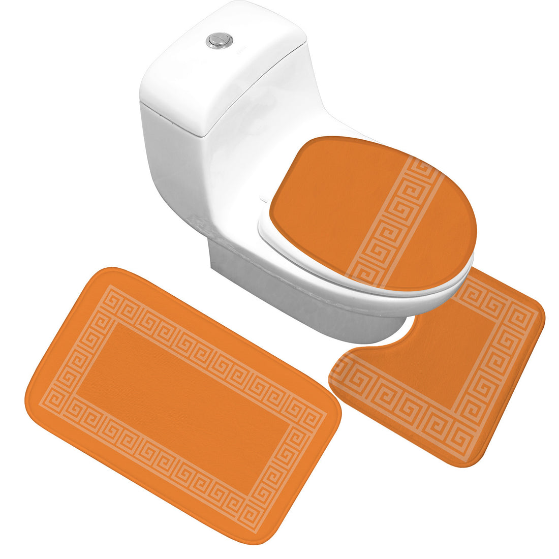 Receiving Bag Three-piece Toilet Bathroom Toilet Carpet Non-slip Absorbent Toilet Floor Mat Classic Pattern