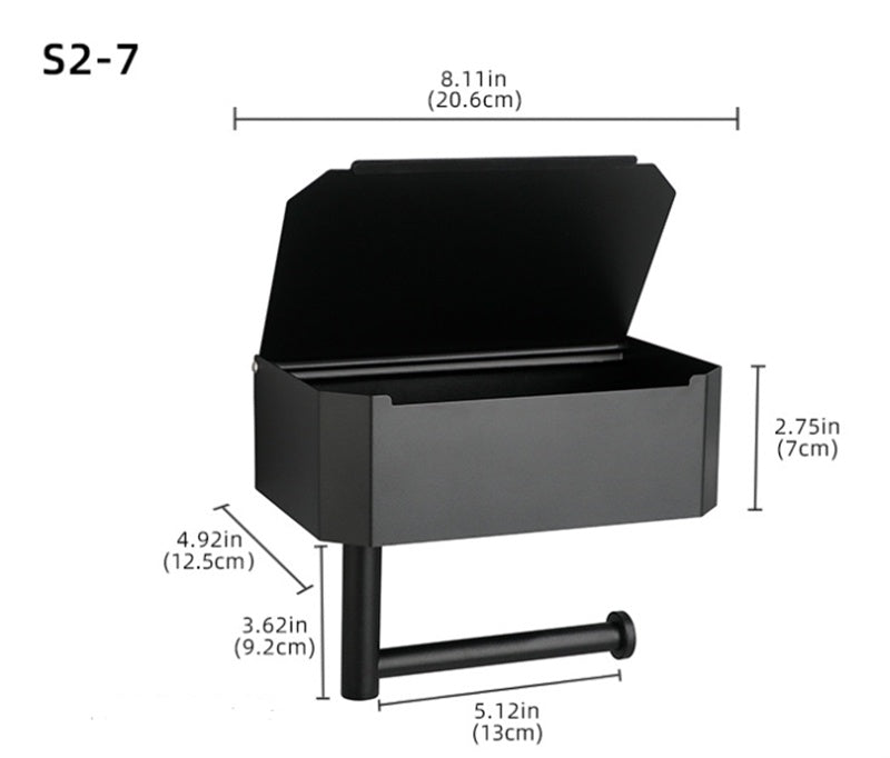 Stainless Steel Bathroom Toilet Punch Free Tissue Box