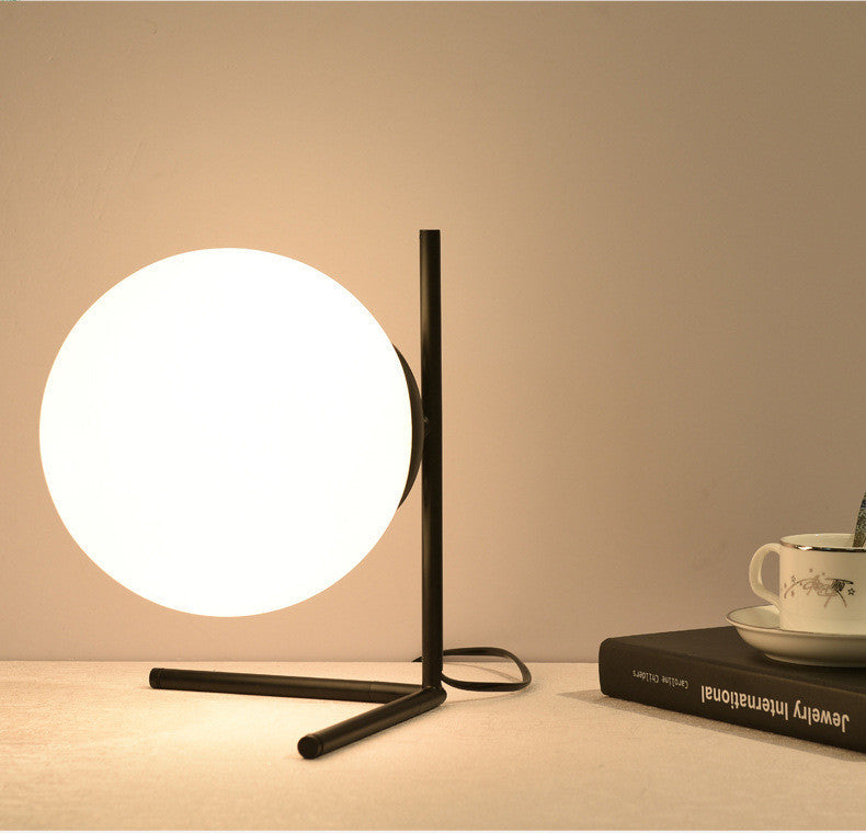 Bedroom Bedside Lamp Student Desk Glass Ball Table Lamp