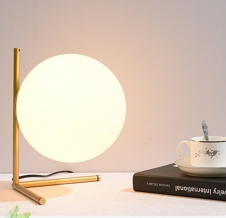 Bedroom Bedside Lamp Student Desk Glass Ball Table Lamp