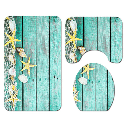 Three-piece Toilet Anti-slip Mat Bathroom Toilet Carpet