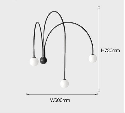 Line Design Background Wall Bedroom Study Wall Lamp