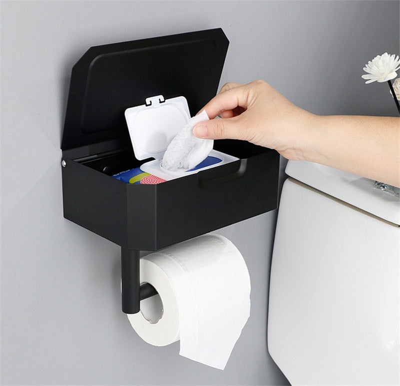 Stainless Steel Bathroom Toilet Punch Free Tissue Box