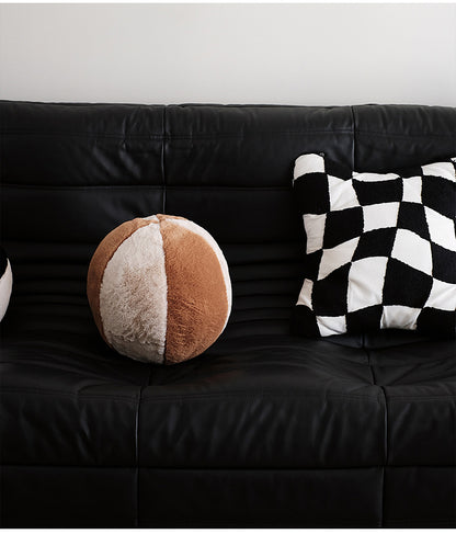 Sitting Room Sofa Black And White Nordic Style Soft Comfortable Plush Pillow